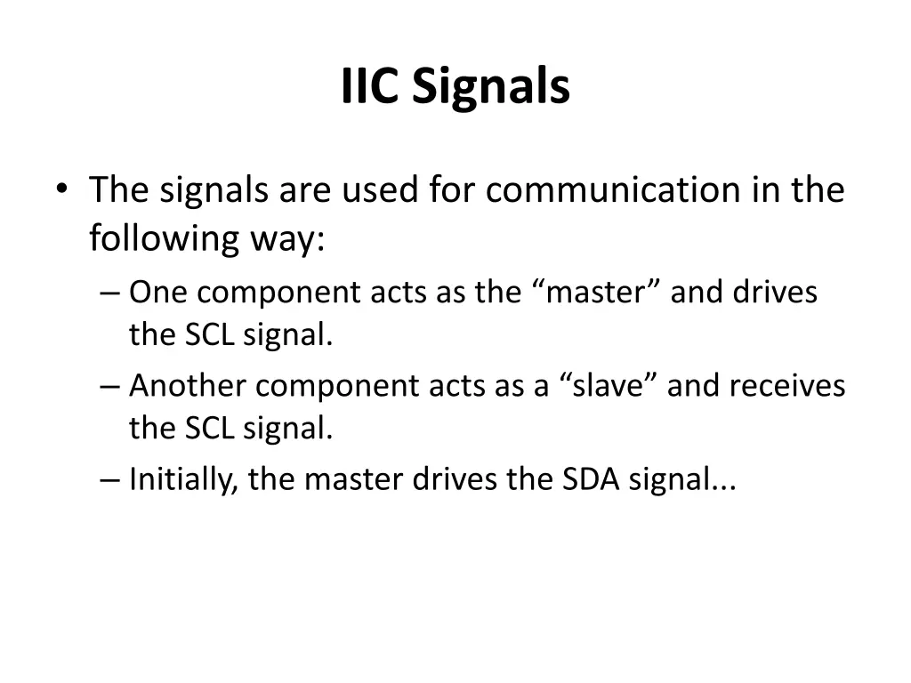 iic signals 3