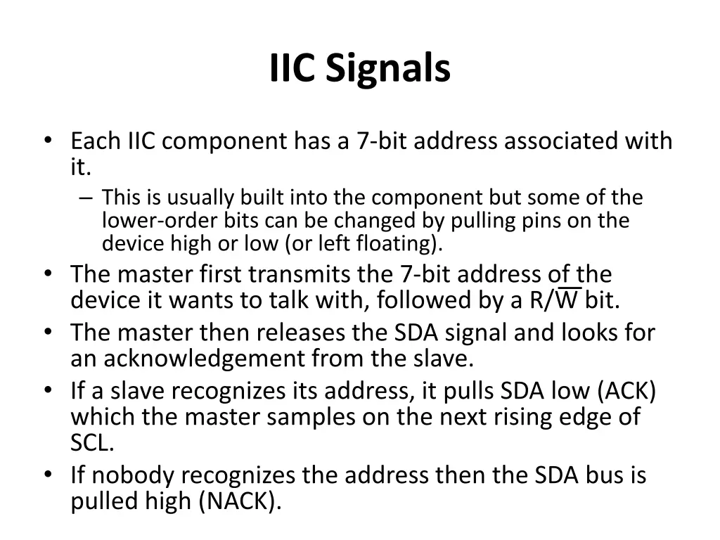 iic signals 6