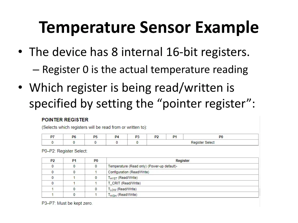 temperature sensor example the device
