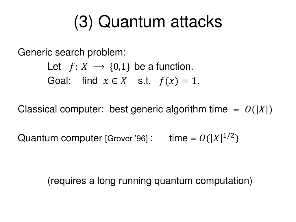 3 quantum attacks