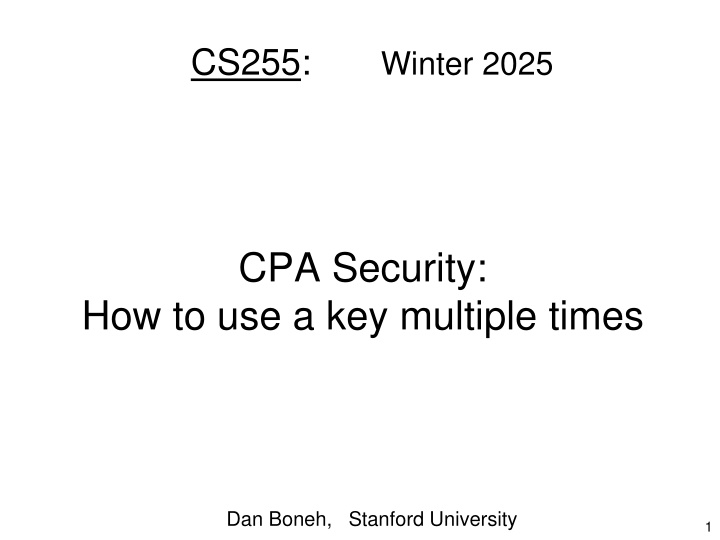 cs255 winter 2025
