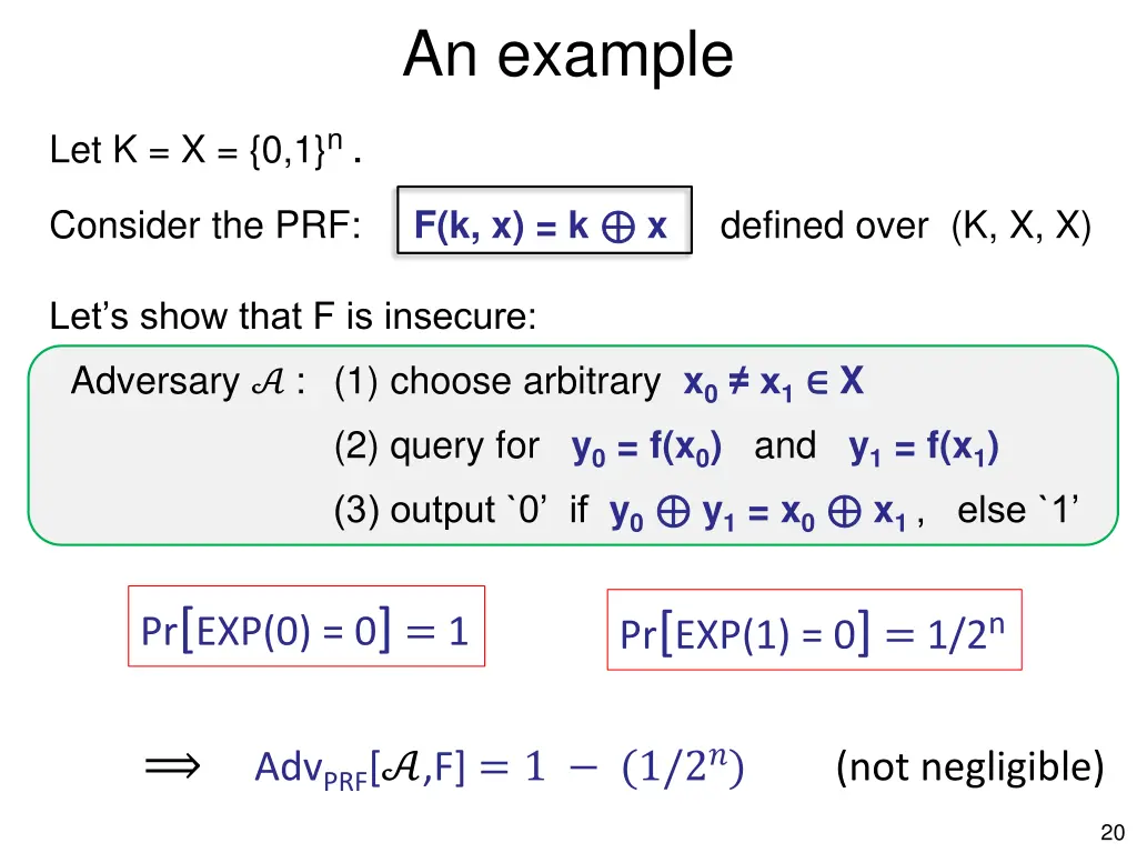 an example