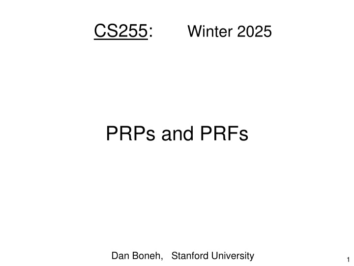 cs255 winter 2025