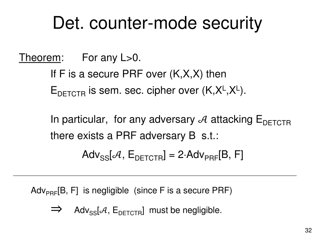 det counter mode security