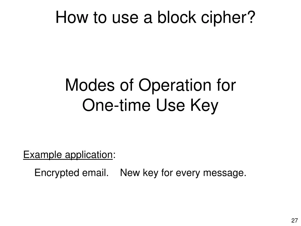 how to use a block cipher