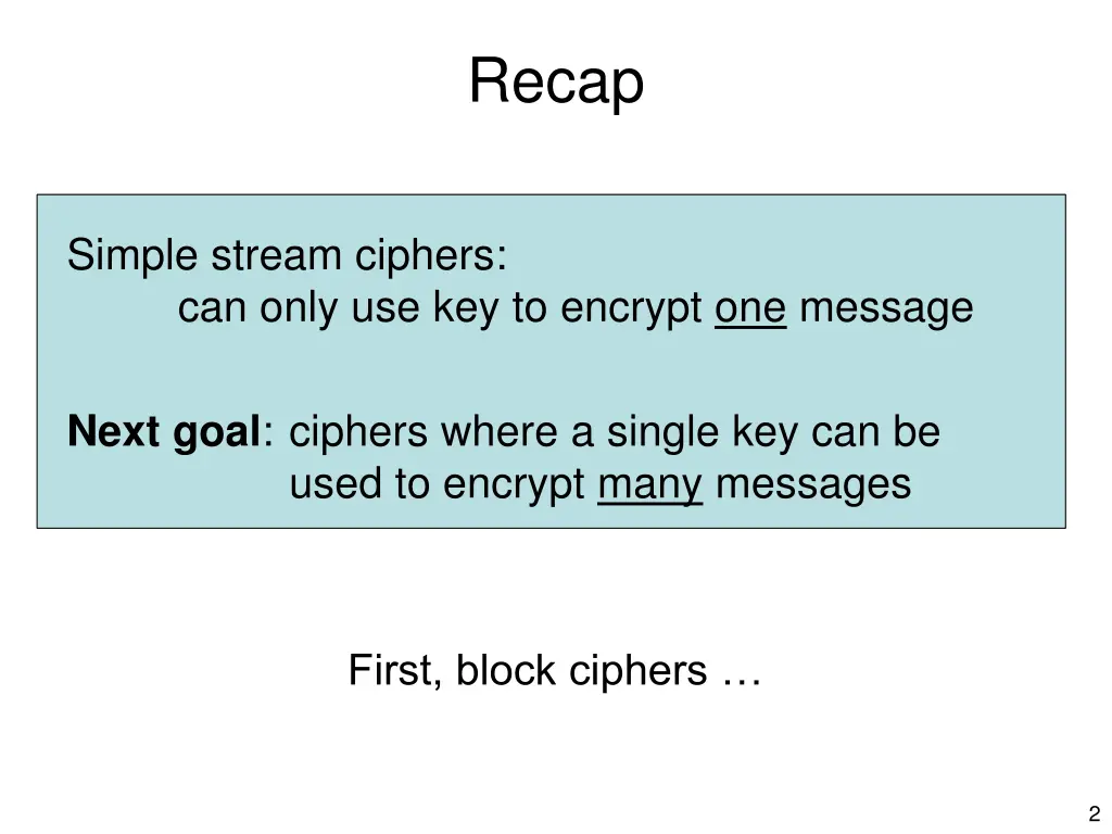 recap