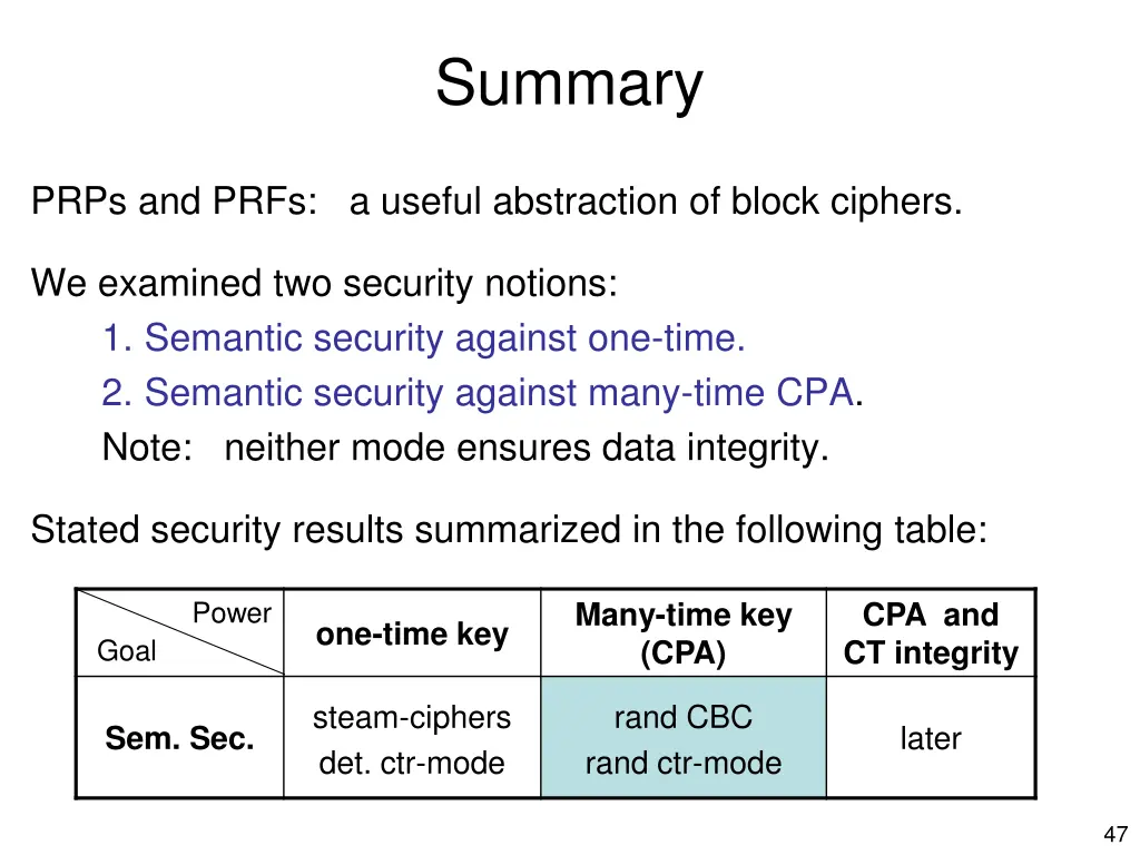 summary