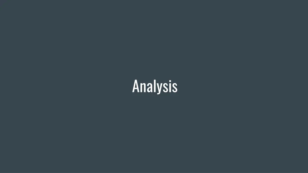 analysis