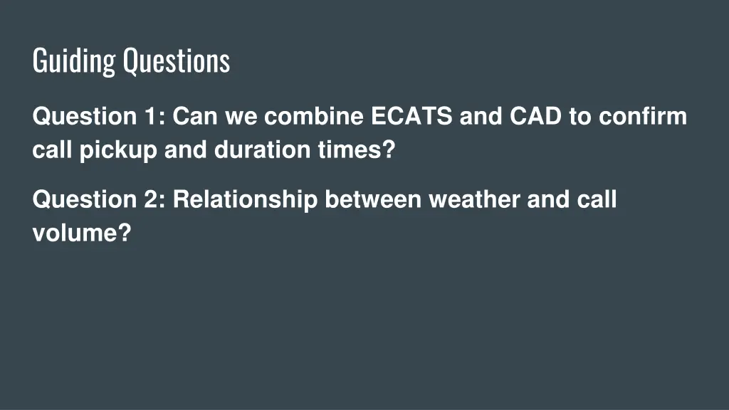 guiding questions