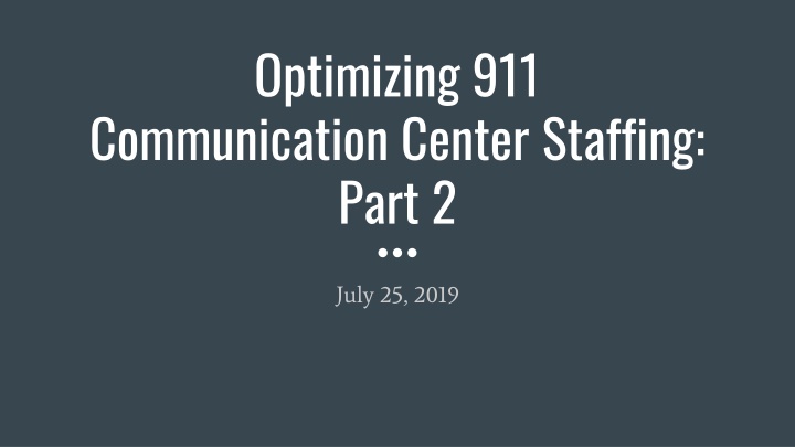 optimizing 911