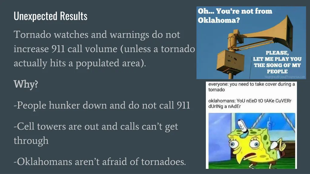 unexpected results tornado watches and warnings