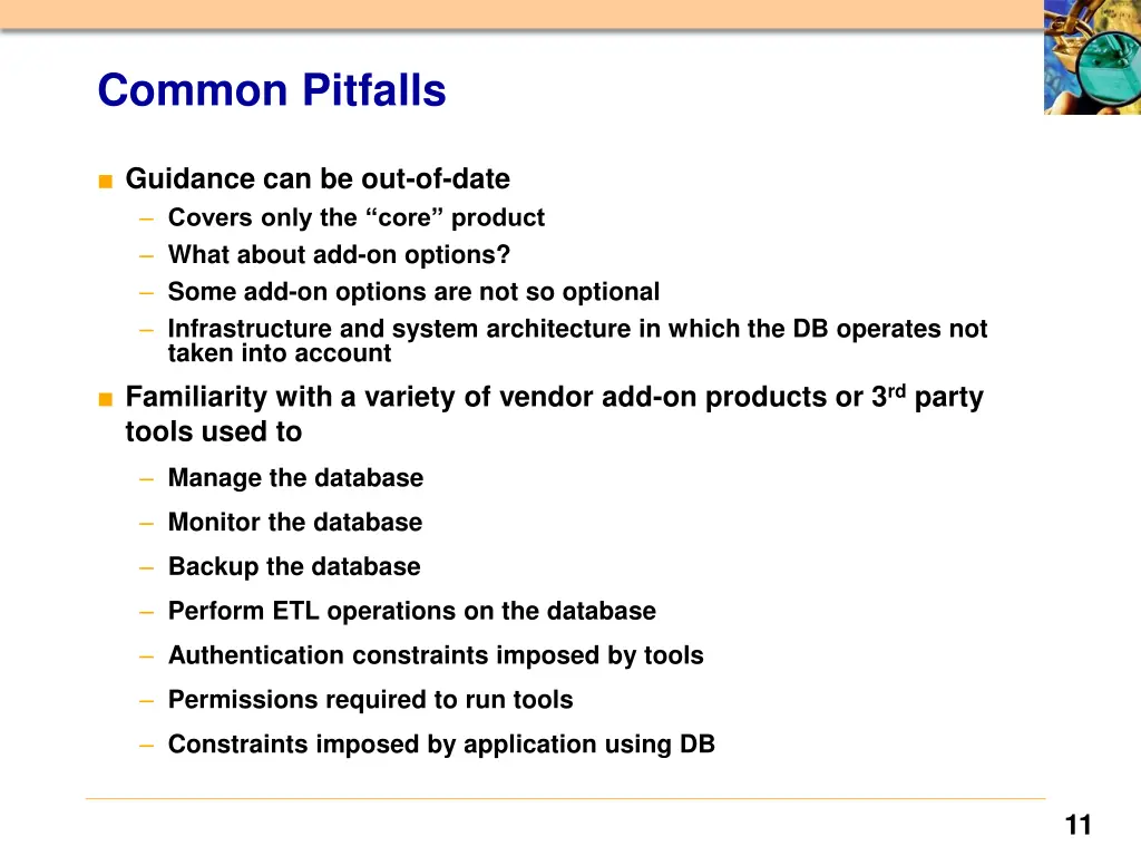common pitfalls