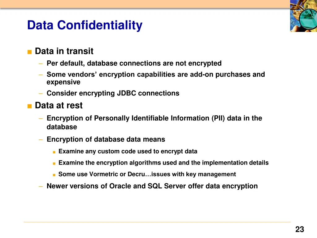 data confidentiality