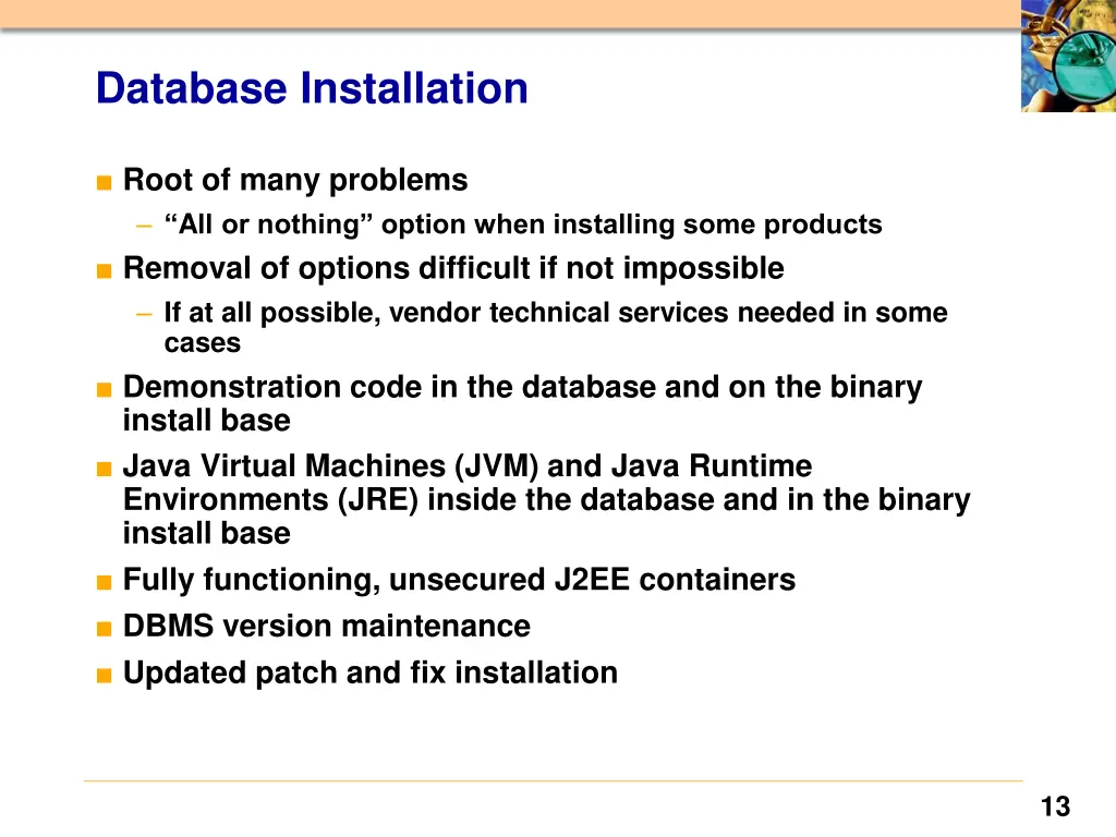 database installation
