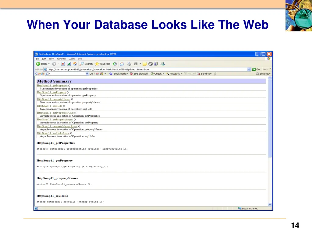 when your database looks like the web