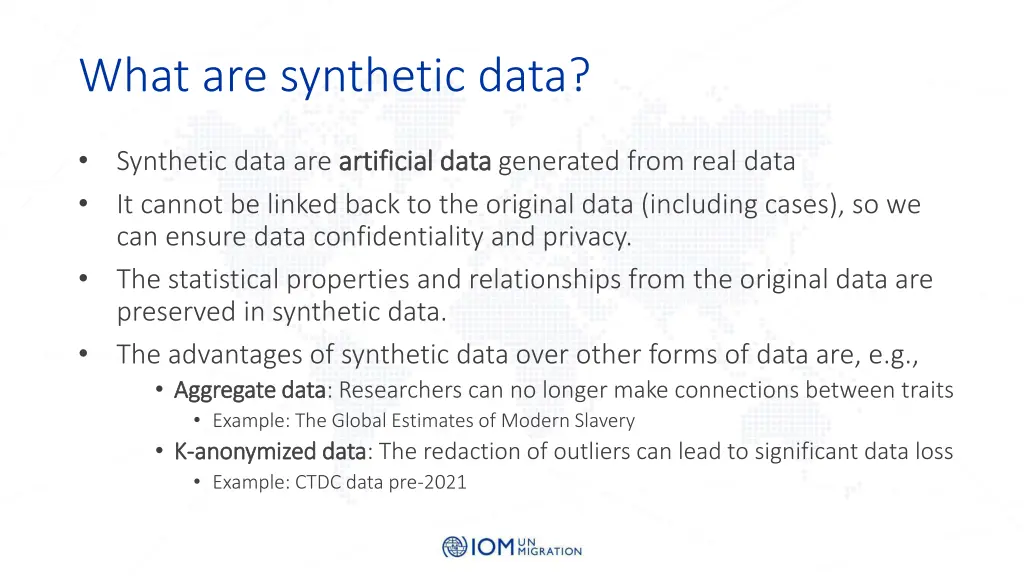 what are synthetic data