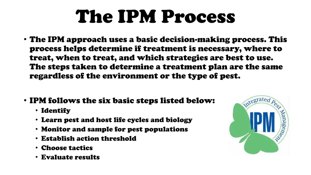the ipm process
