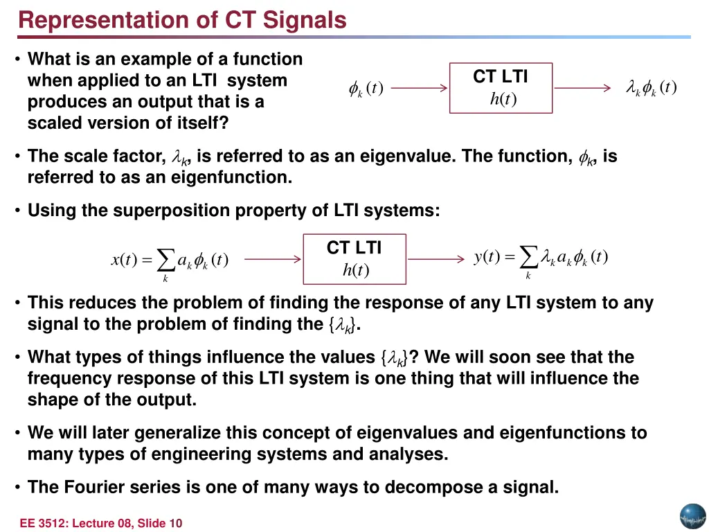 representation of ct signals