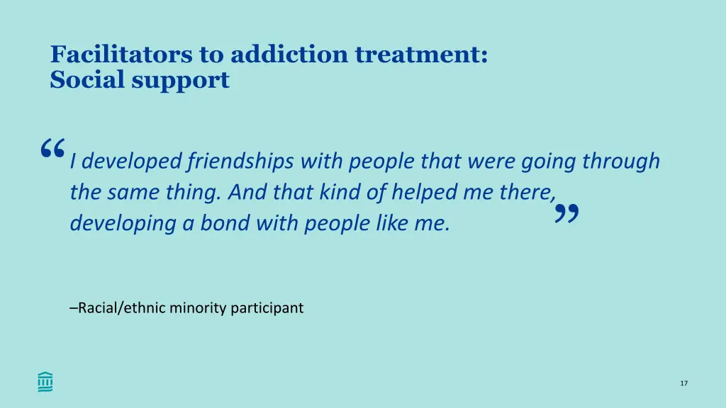 facilitators to addiction treatment social support