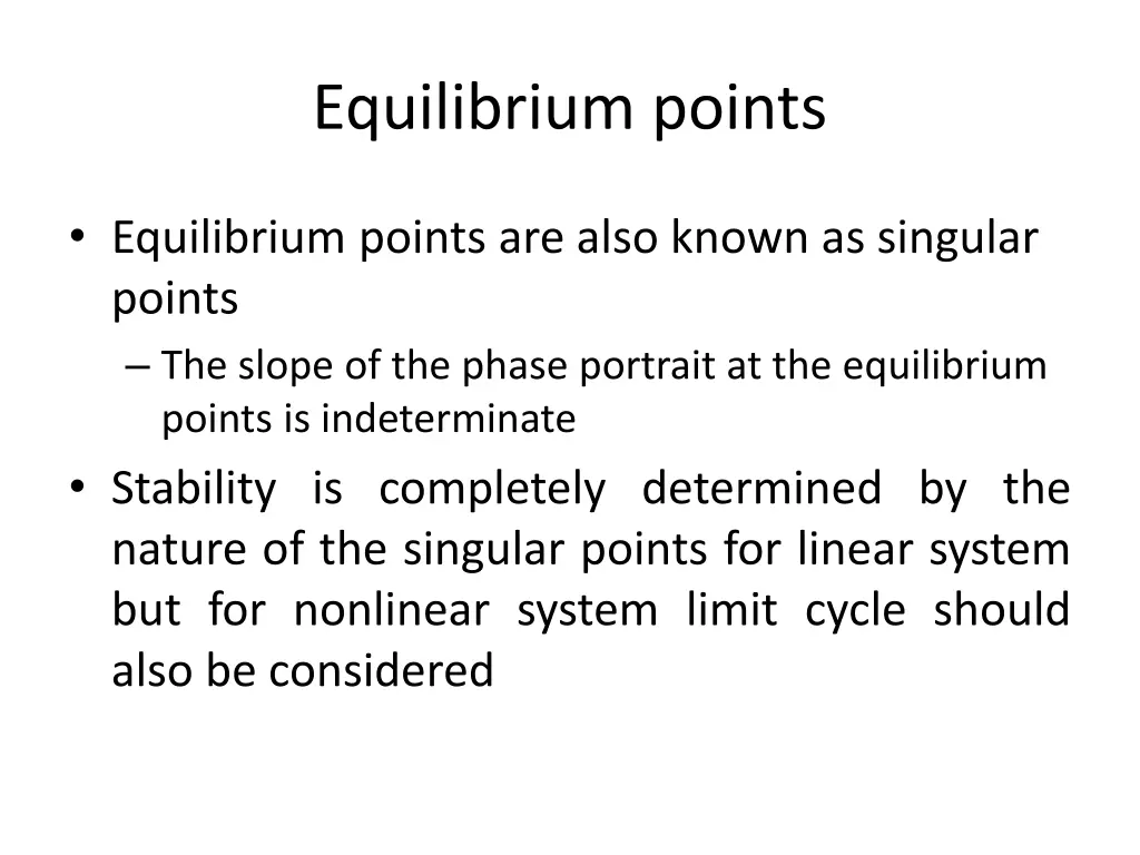 equilibrium points 2