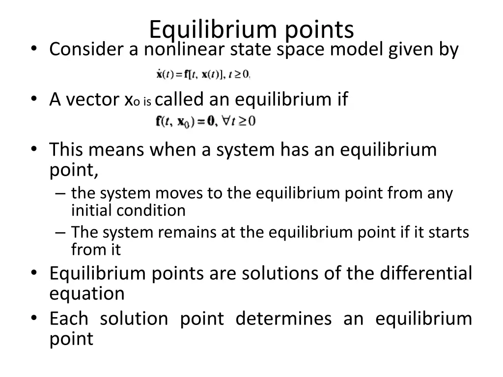 equilibrium points