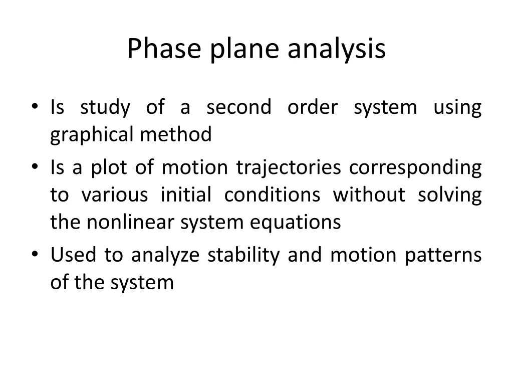 phase plane analysis