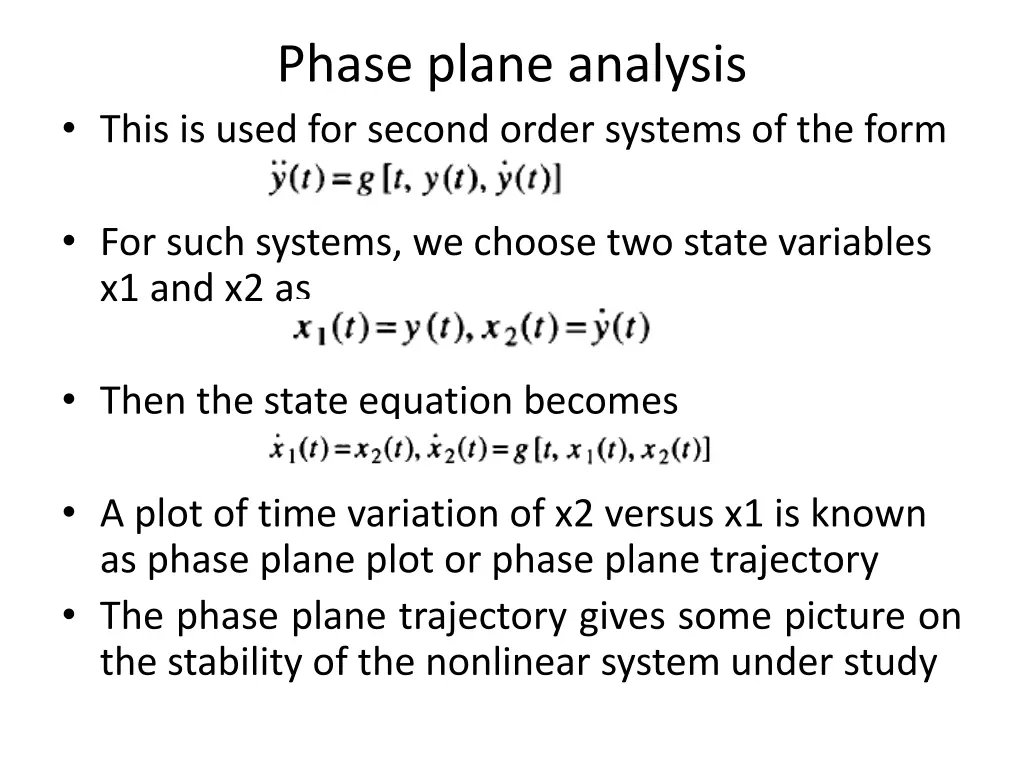 phase plane analysis this is used for second