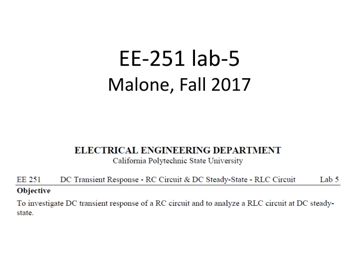 ee 251 lab 5 malone fall 2017