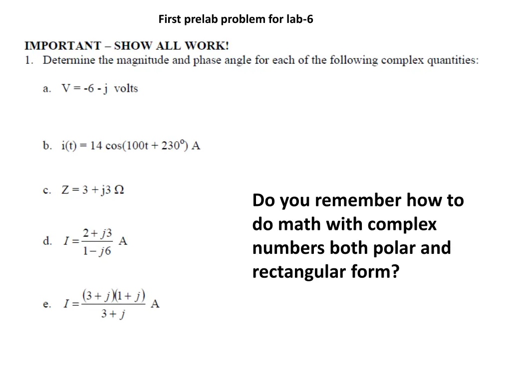 first prelab problem for lab 6