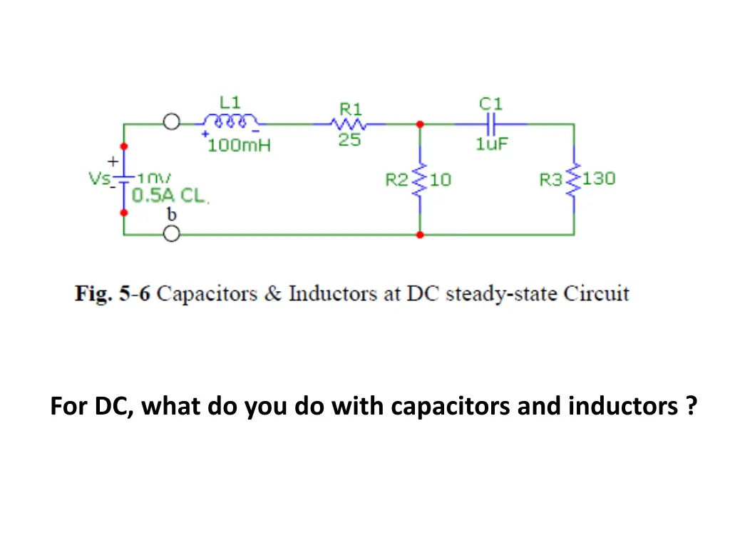 for dc what do you do with capacitors