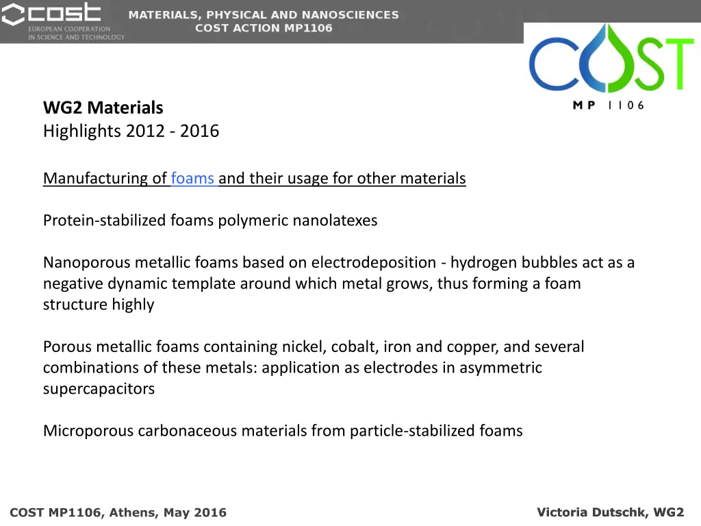 wg2 materials highlights 2012 2016 3