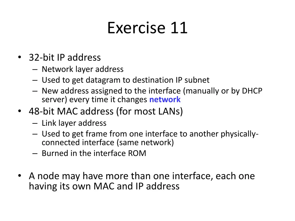exercise 11 1