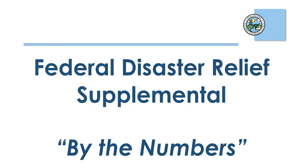 federal disaster relief supplemental