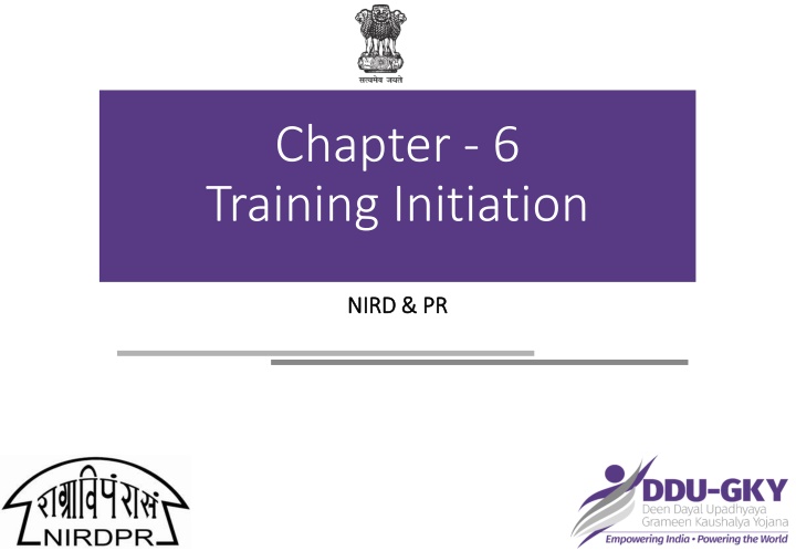 chapter 6 training initiation