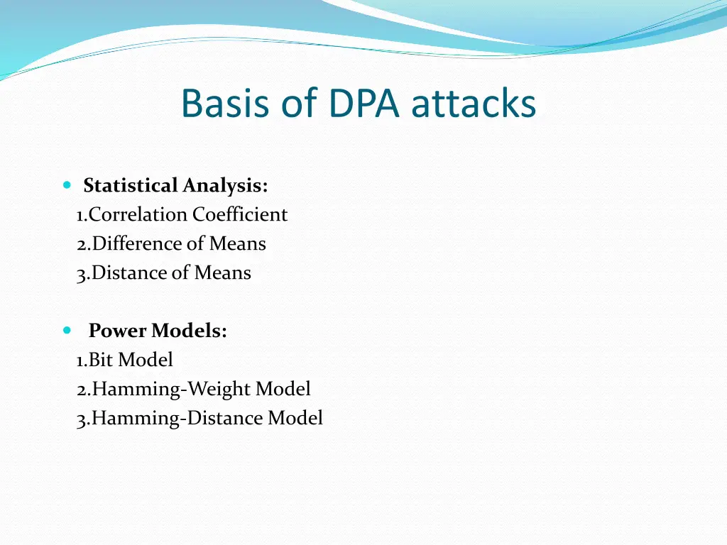 basis of dpa attacks