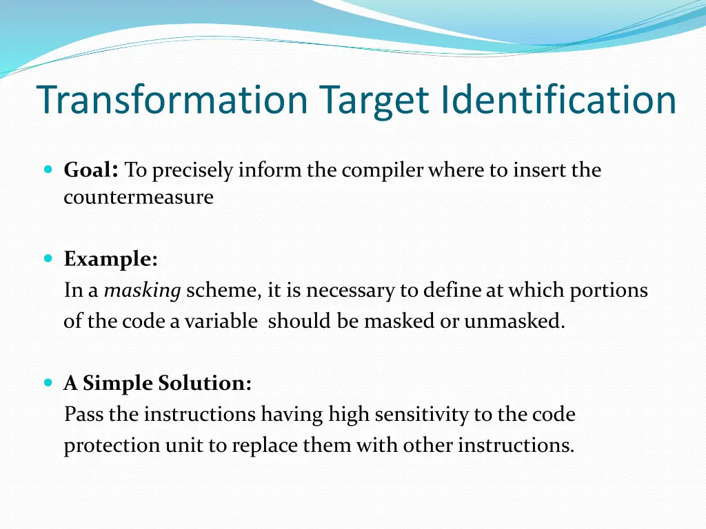 transformation target identification