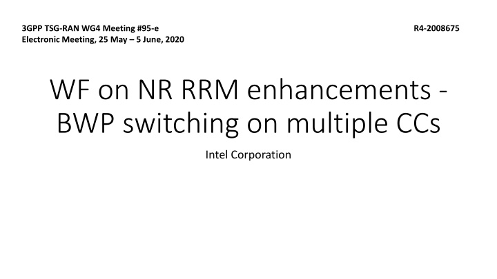 3gpp tsg ran wg4 meeting 95 e electronic meeting
