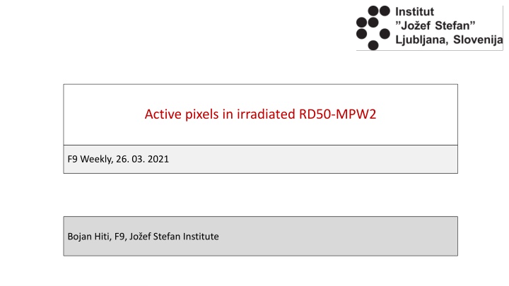 active pixels in irradiated rd50 mpw2
