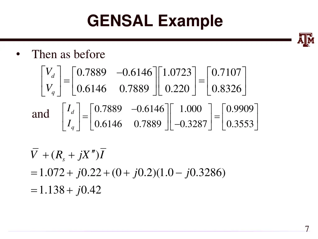 gensal example 1