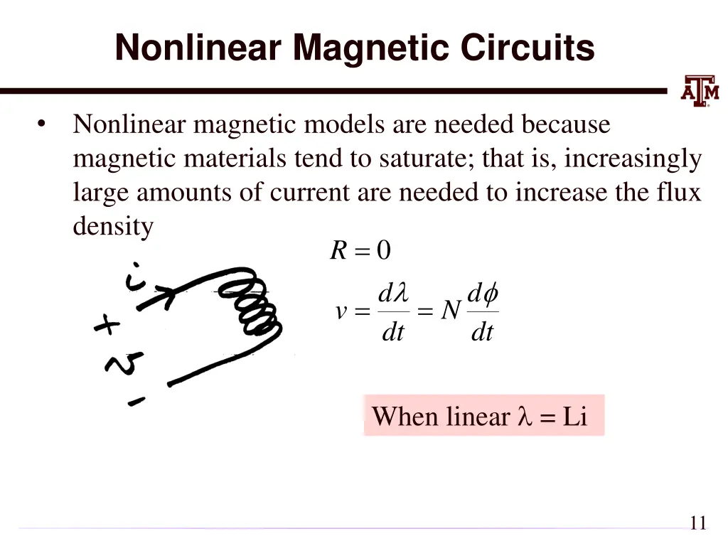 nonlinear magnetic circuits