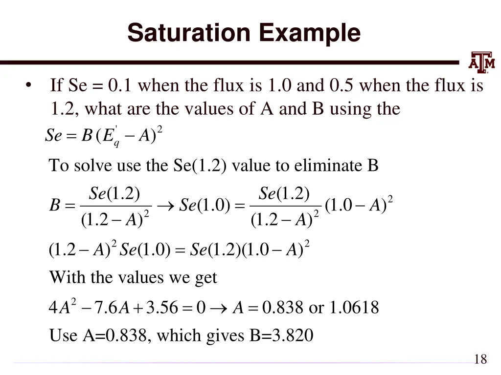 saturation example