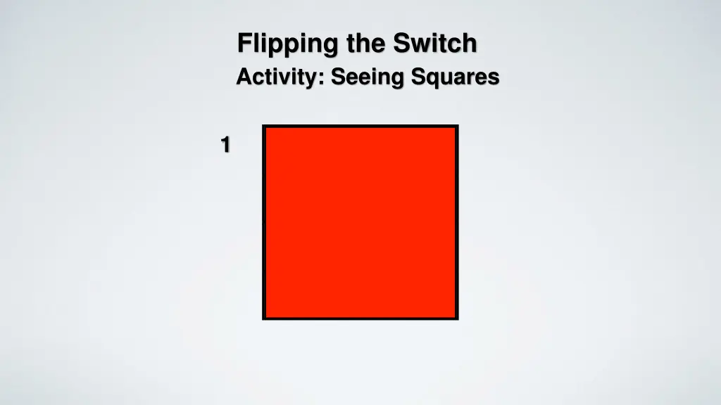 flipping the switch activity seeing squares 1
