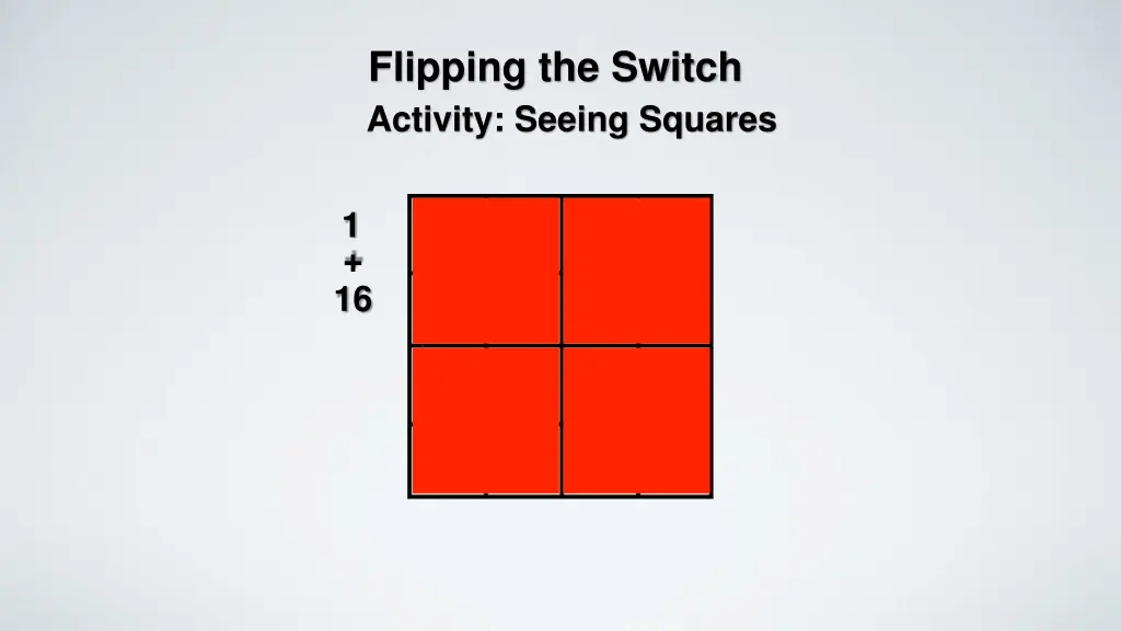flipping the switch activity seeing squares 3