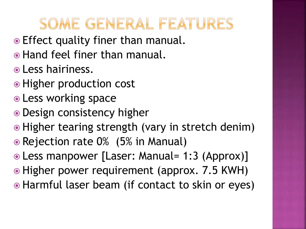 some general features effect quality finer than