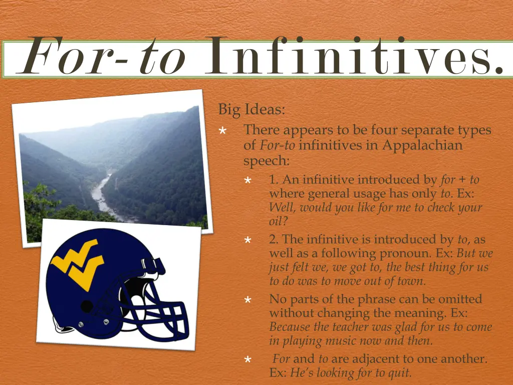 for to infinitives
