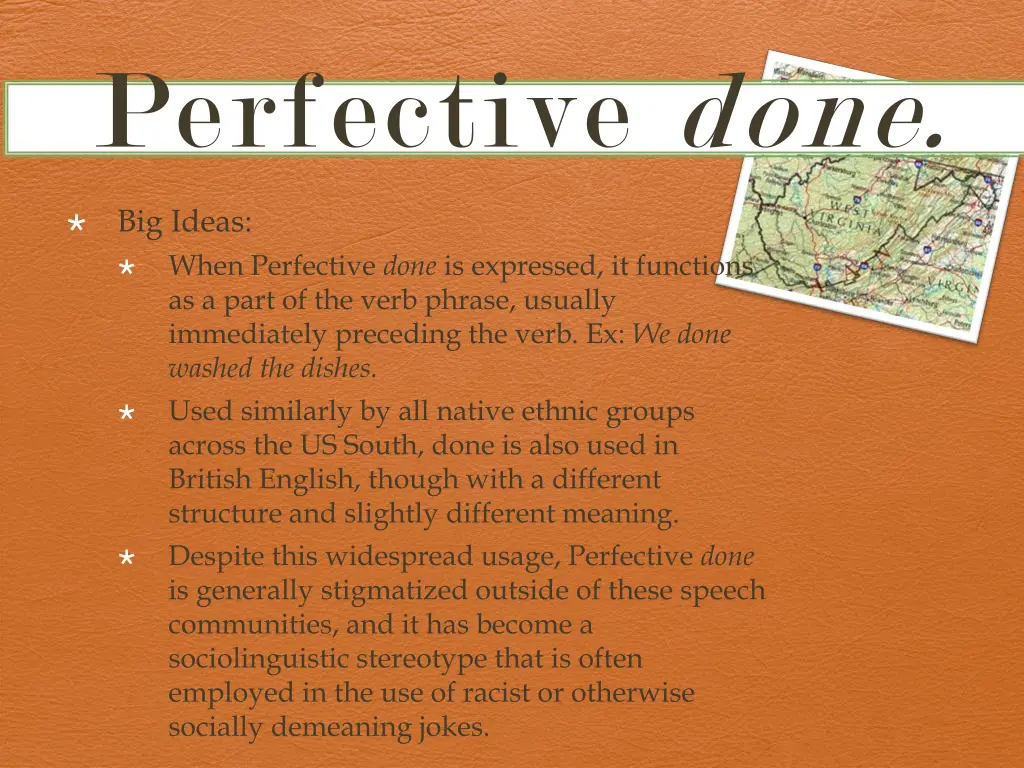 perfective done