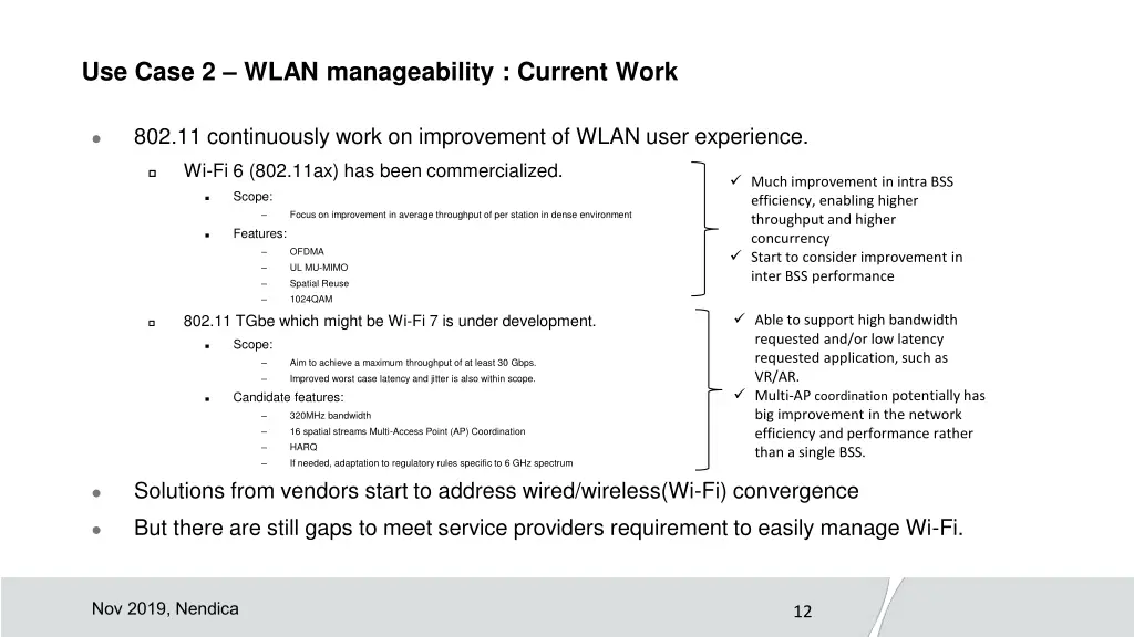 use case 2 wlan manageability current work