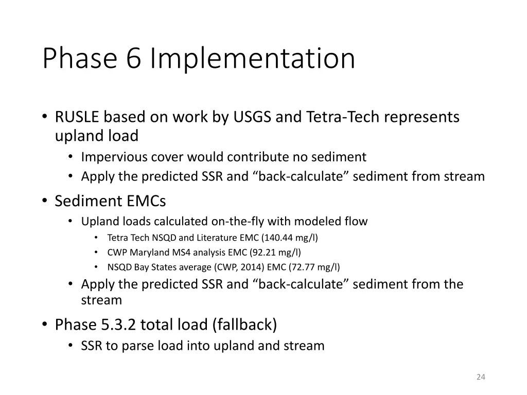 phase 6 implementation
