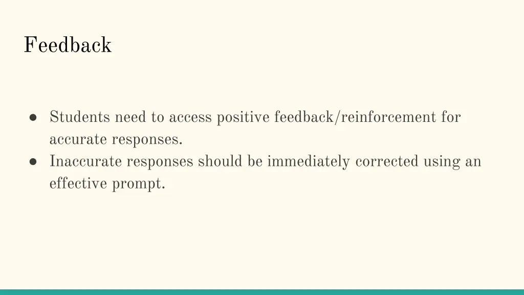 feedback