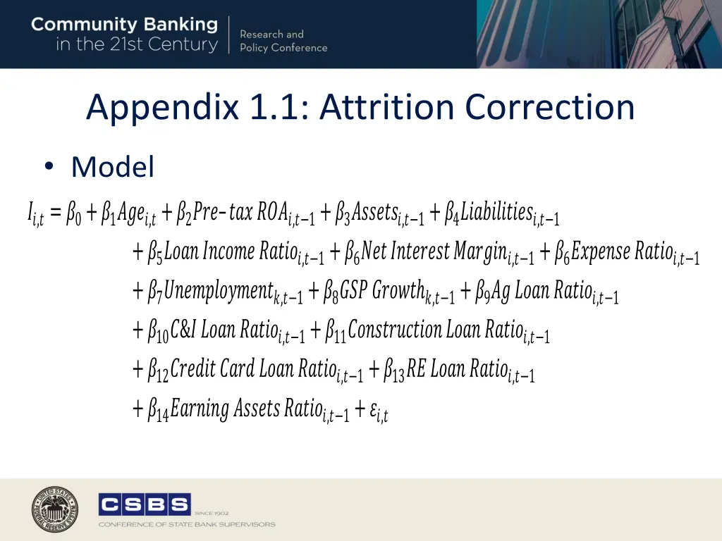 appendix 1 1 attrition correction
